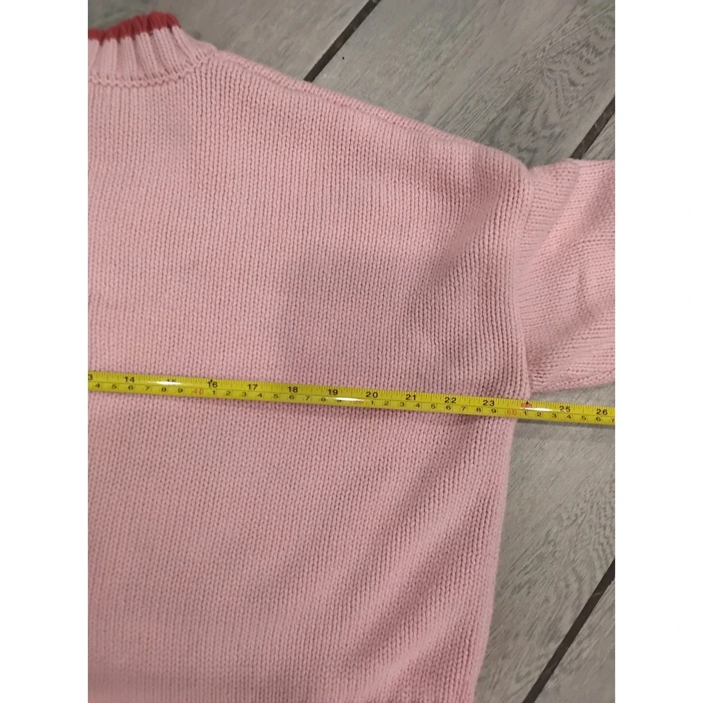 Sincerely Jules Dump Him Pink Red Graphic Knit Sweater Top ST21816 Womens Medium - Picture 6 of 7